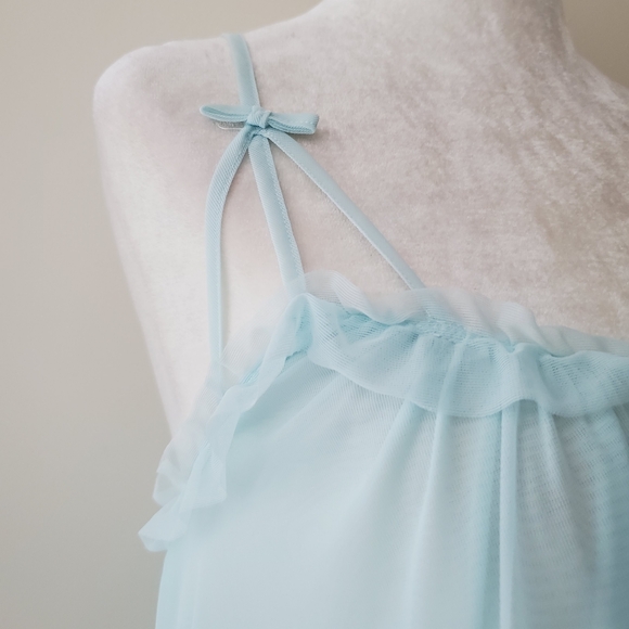 Betsey Johnson Tricot Ruffle Hem Slip Dress - Picture 3 of 15